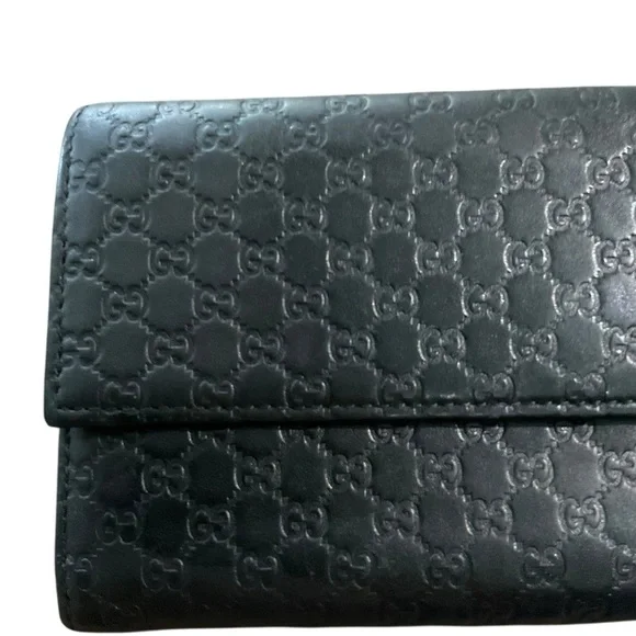 Gucci Black Micro Guccissima Long Wallet - Picture 3 of 6